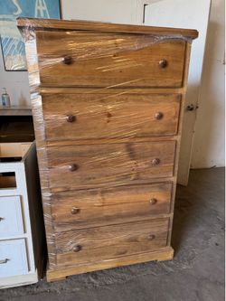 Walnut Chest 5 Drawer solid wood