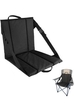 QISHENG Portable Stadium Chair with backrest and Thick Cushion–Foldable Grandstand Chair, Suitable for Backless Football, Baseball Stadium, Concert, C