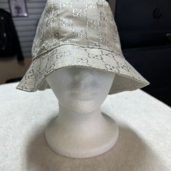 Gucci Bucket Hat GG Lame White XL