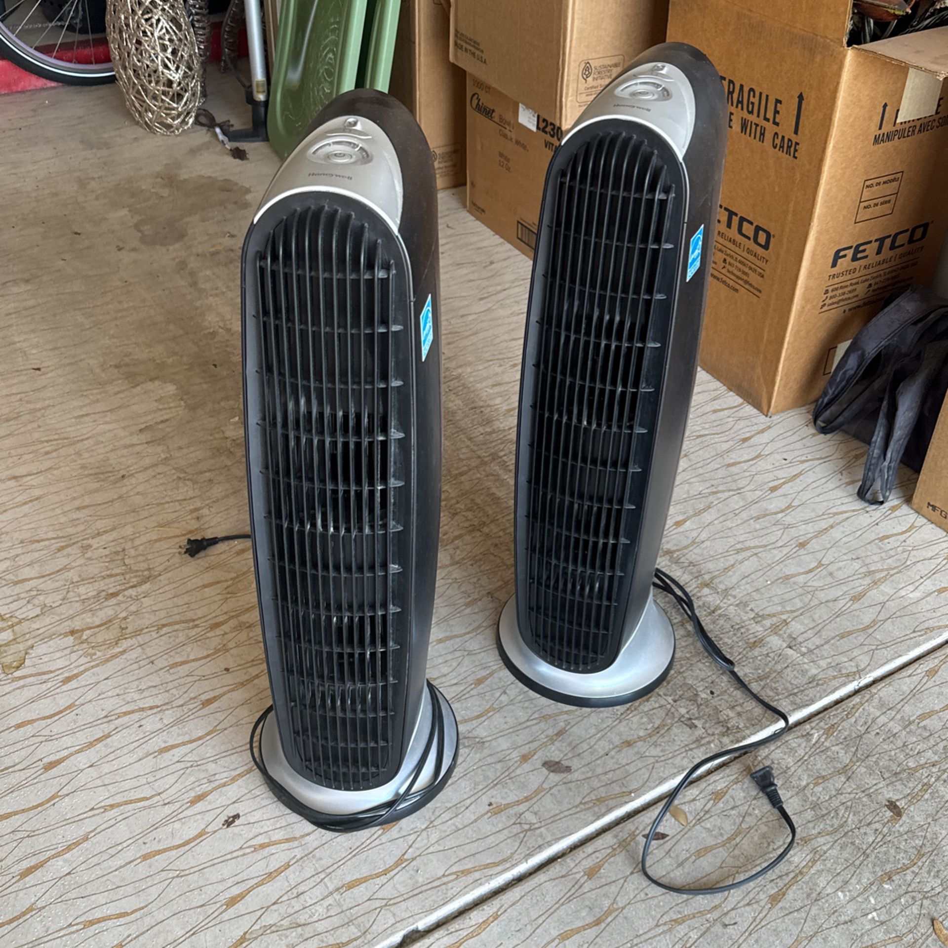 2 Honeywell Portable Air Filters, Like New