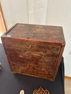 17th Century Hand-Carved Cabinet – Ornate Figural Detailing
