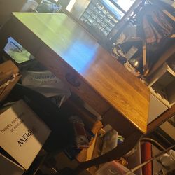 Early 1900's,  solid oak side table