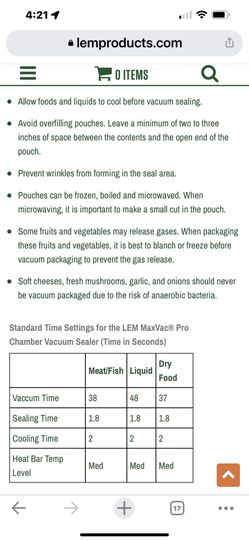 MaxVac Pro Chamber Vacuum Sealer | Lem