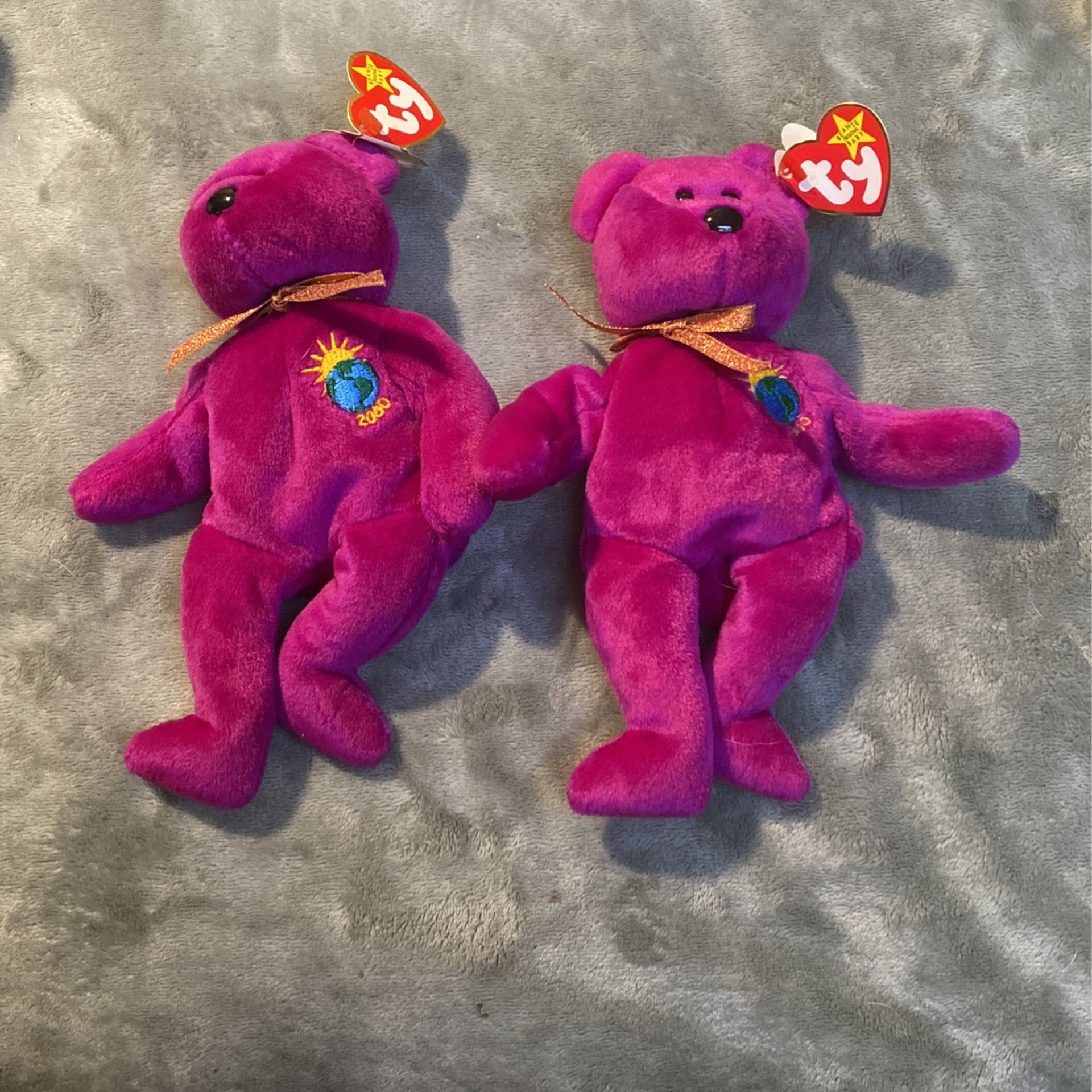 Pair of Millennium Beanie Babies (1 Rare!)