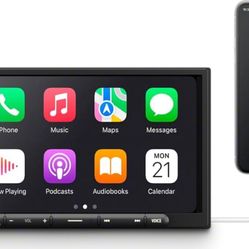 Sony XAVAX4000 Car Audio 6.95 Inch Media Receiver w/CarPlay & Android Auto w/SiriusXM Satellite Radio in Dash Vehicle Tuner for Compatible Receivers