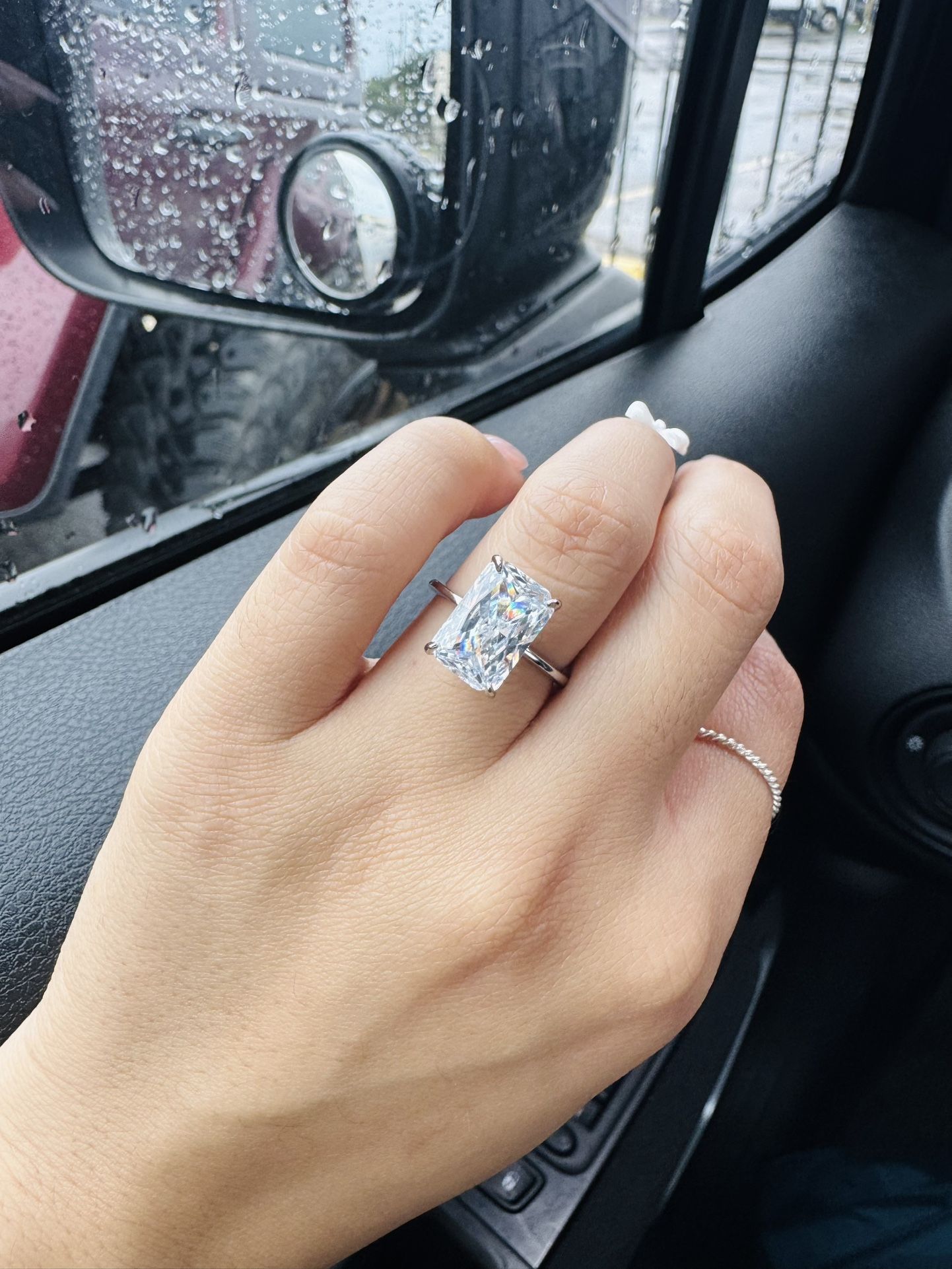Rectangular silver Ring 925