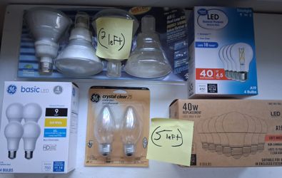 NEW Light Bulbs  (19 Bulbs)  $15