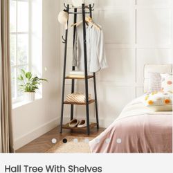 Book Shelf/Hall Tree With Shelves