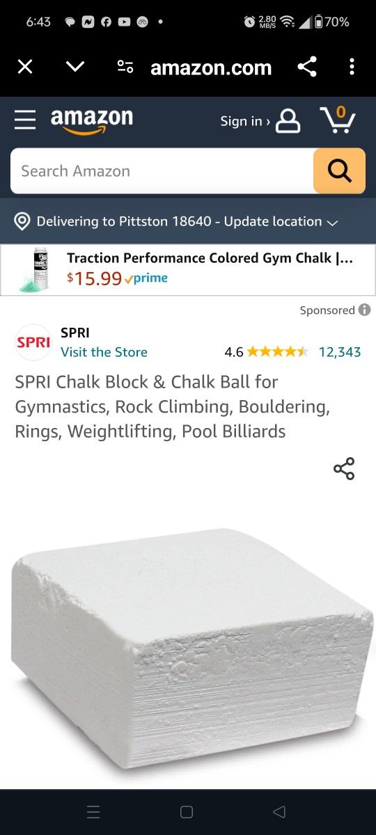 SPRI ATHLETIC CHALK