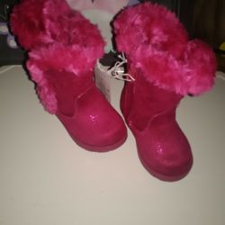 Baby Girl Pretty Pink Boots Size 5. New