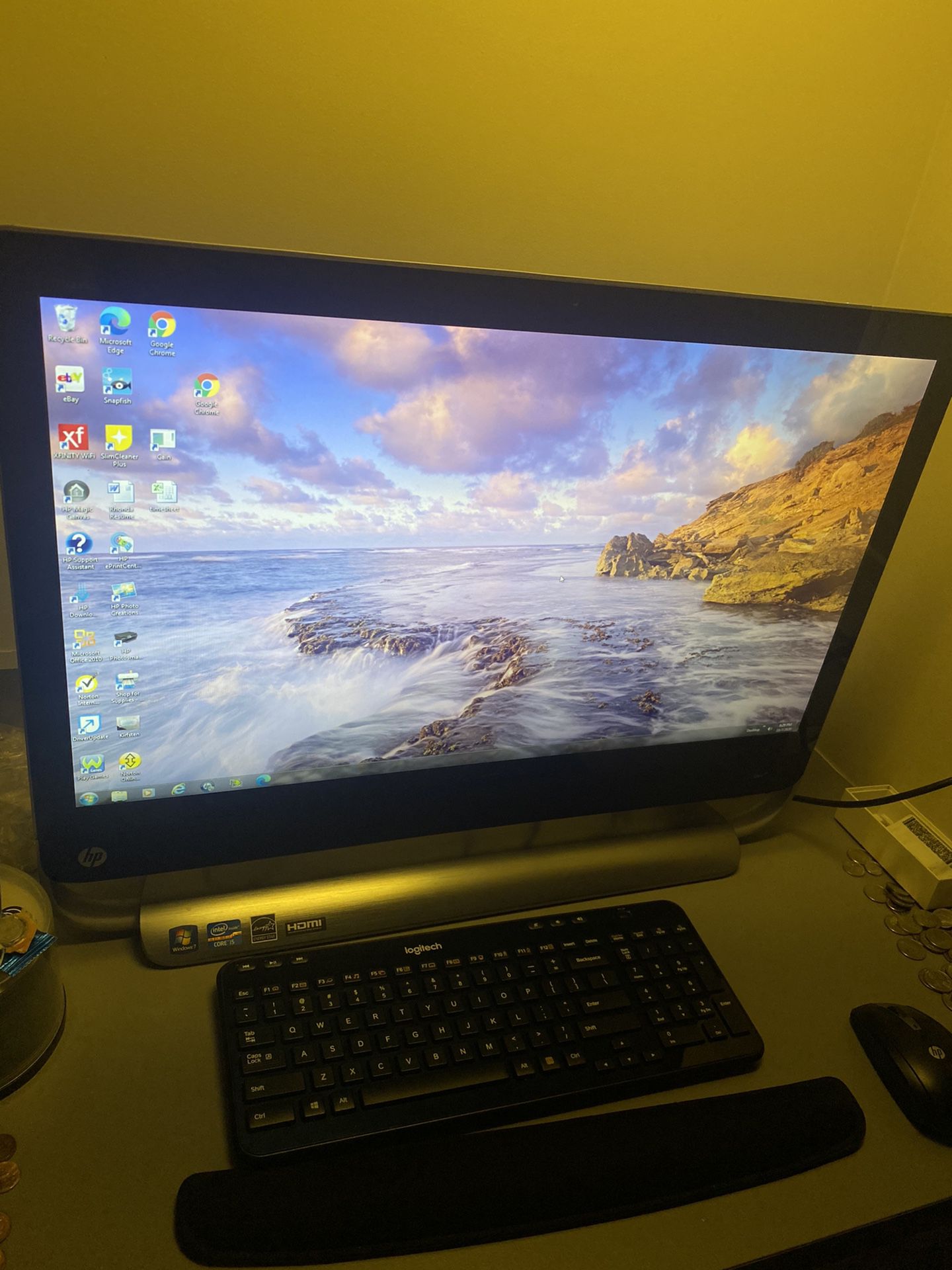 27 inch HP all in one desktop