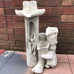 Concrete Water Feature Cowboy Boots