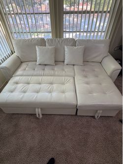White Leather Futon