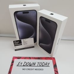 Apple IPhone 15 Pro Max 5G Unlocked For All Carriers Brand New - $1 Down Today - NO CREDIT Needed