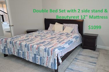 California-Size Double Bed (no side table, no mattress)