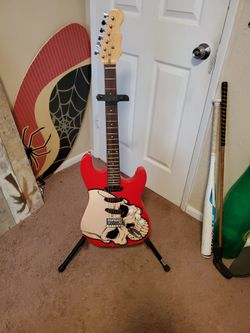 Six Flag Guitar With Stand But needs part