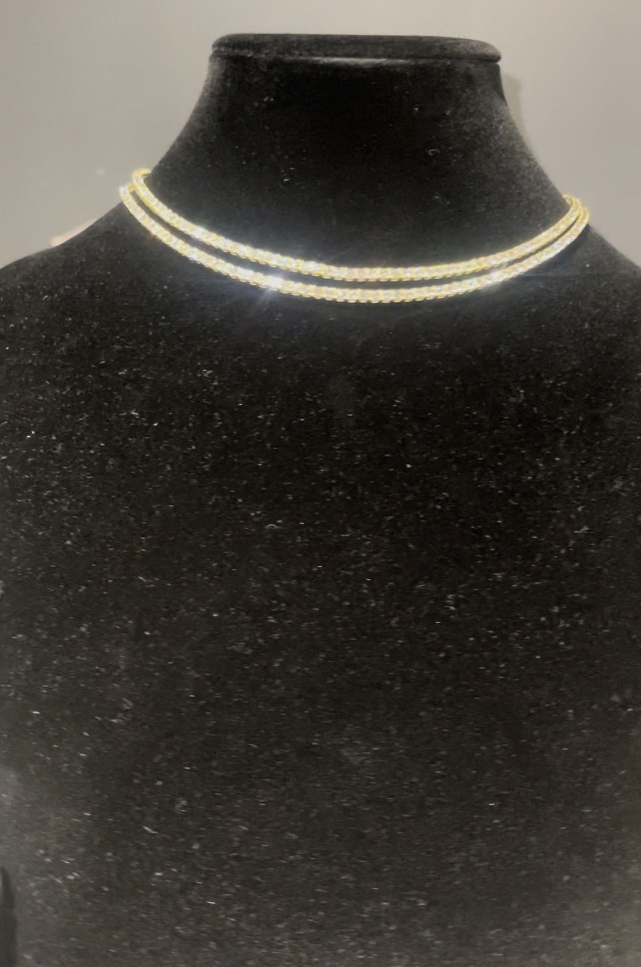 π₯π₯18 INCH D COLOR VVS1 MOISSANITE TENNIS NECKLACE WITH MATCHING 7 INCH BRACELET π₯π₯π₯