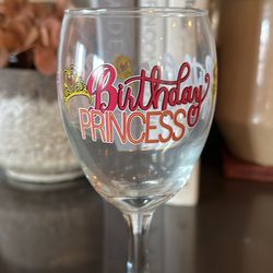 Birthday wine glass