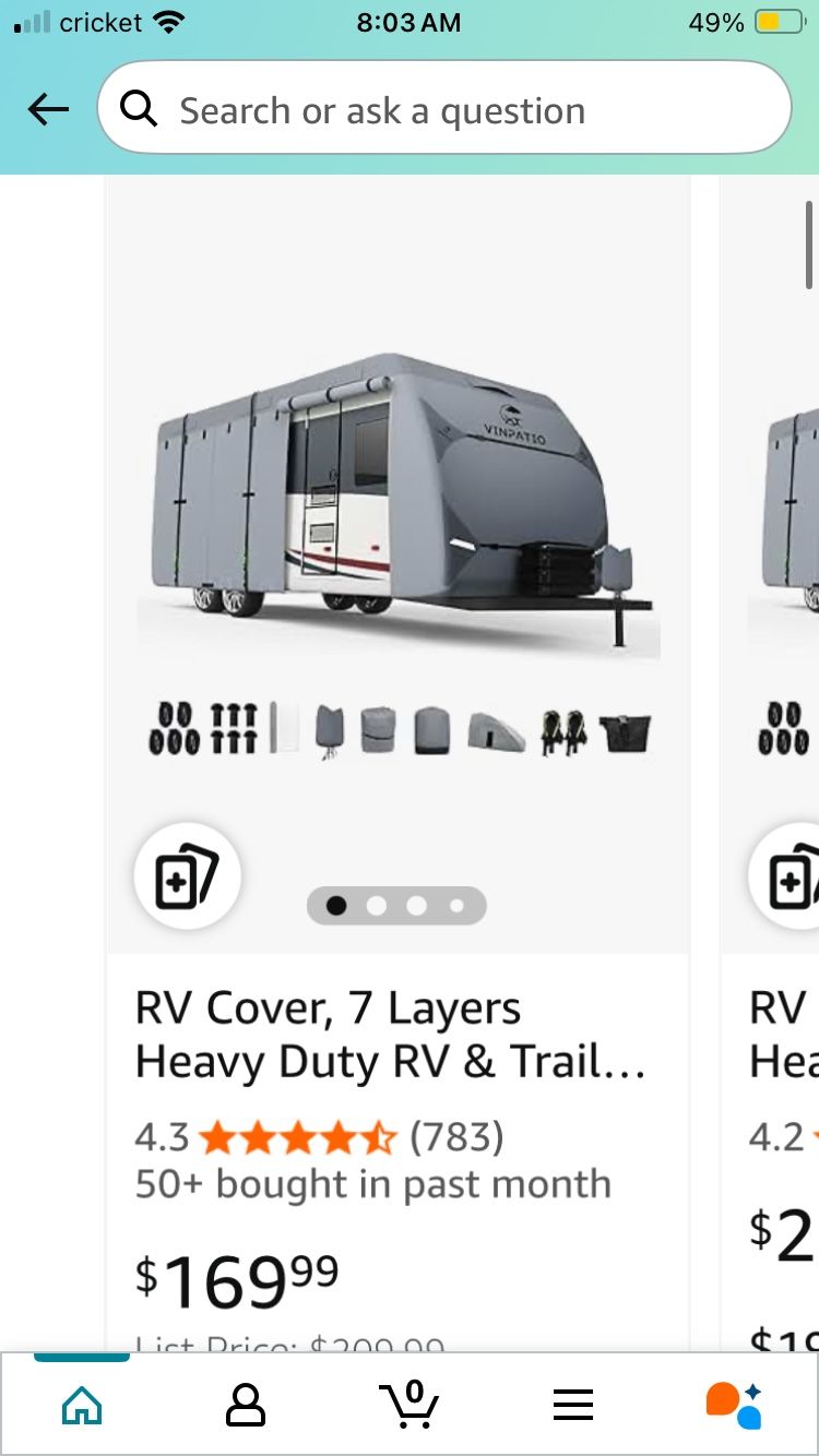 VINPATIO RV Cover 7 Layer Heavy Duty RV/Trailer Toy Hauler 16-18ft NEW!