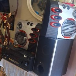 Sony Receiver , Sony Sub-woofer , Phillips Speakers.