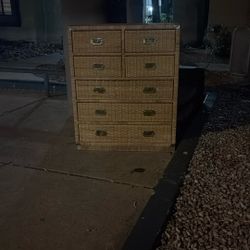 Faux Bamboo Vintage Dresser