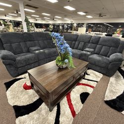 Power Recliner Sectional  