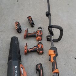 Ridgid Combo Weedeater And Blower Plus Tools 