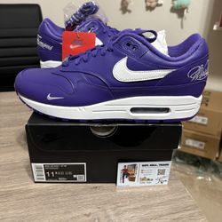 Size 11.5 - Nike Supreme x Air Max 1 '87 SP Varsity Purple