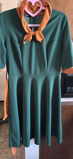 40’s Style Dress With Belt 