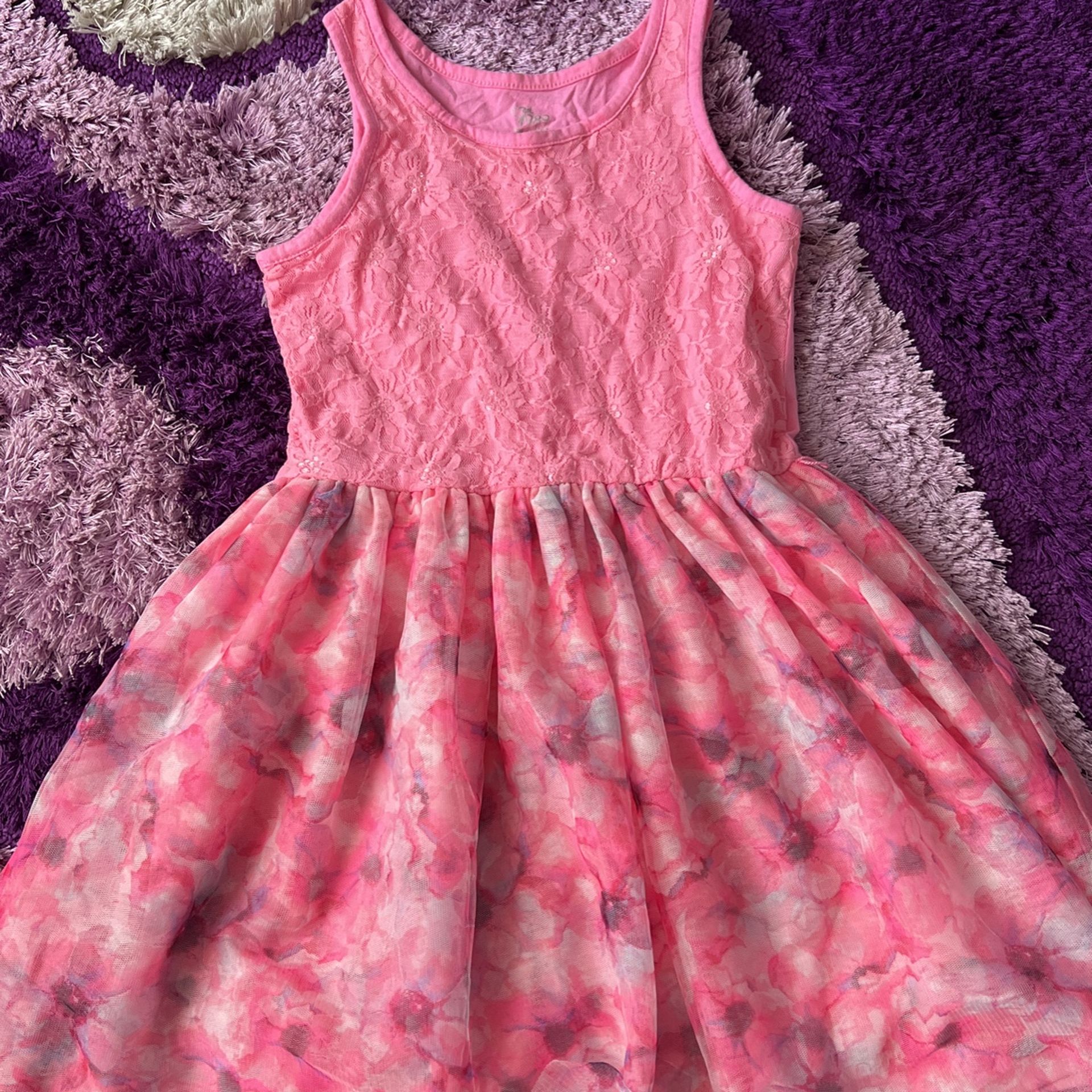 Girls Size 8 Pink Flower Dress