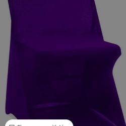 150 Purple Spandex Chair Covers