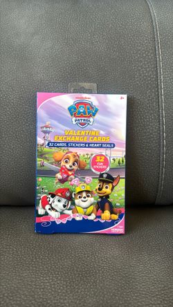 New Sealed Nickelodeon 32 Paw Patrol Valentine Exchange Cards & Stickers