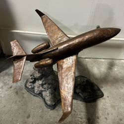 Huge Bronze Airplane Sculpture 