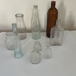Assorted Antique Bottles  (8)