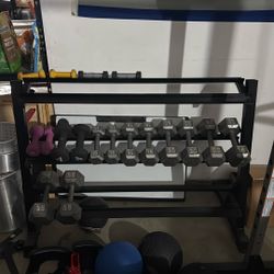 Dumbbell Set + Rack