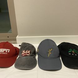 4 Hats – Various Colors & Styles – Good Condition