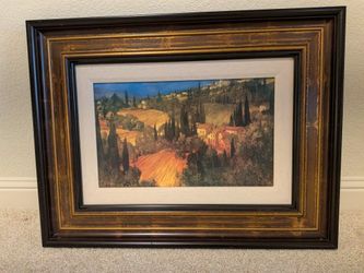 Hillside Tuscany By Phillip Craig Beautifully Framed--33"X25"
