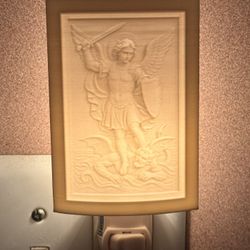 St Michael the Archangel Lithophane Night Light Catholic 3D Printed Gift