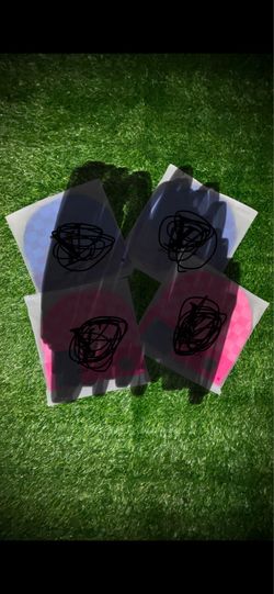 Pink and blue beanies