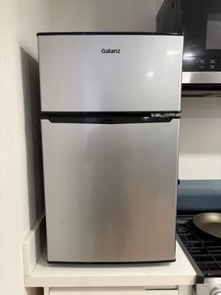 Galanz Stainless Steel Mini Fridge w/ Freezer – Excellent Condition