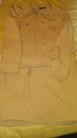 Ralph lauren khaki denim shirt dress