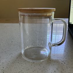 Glass Mug With lid