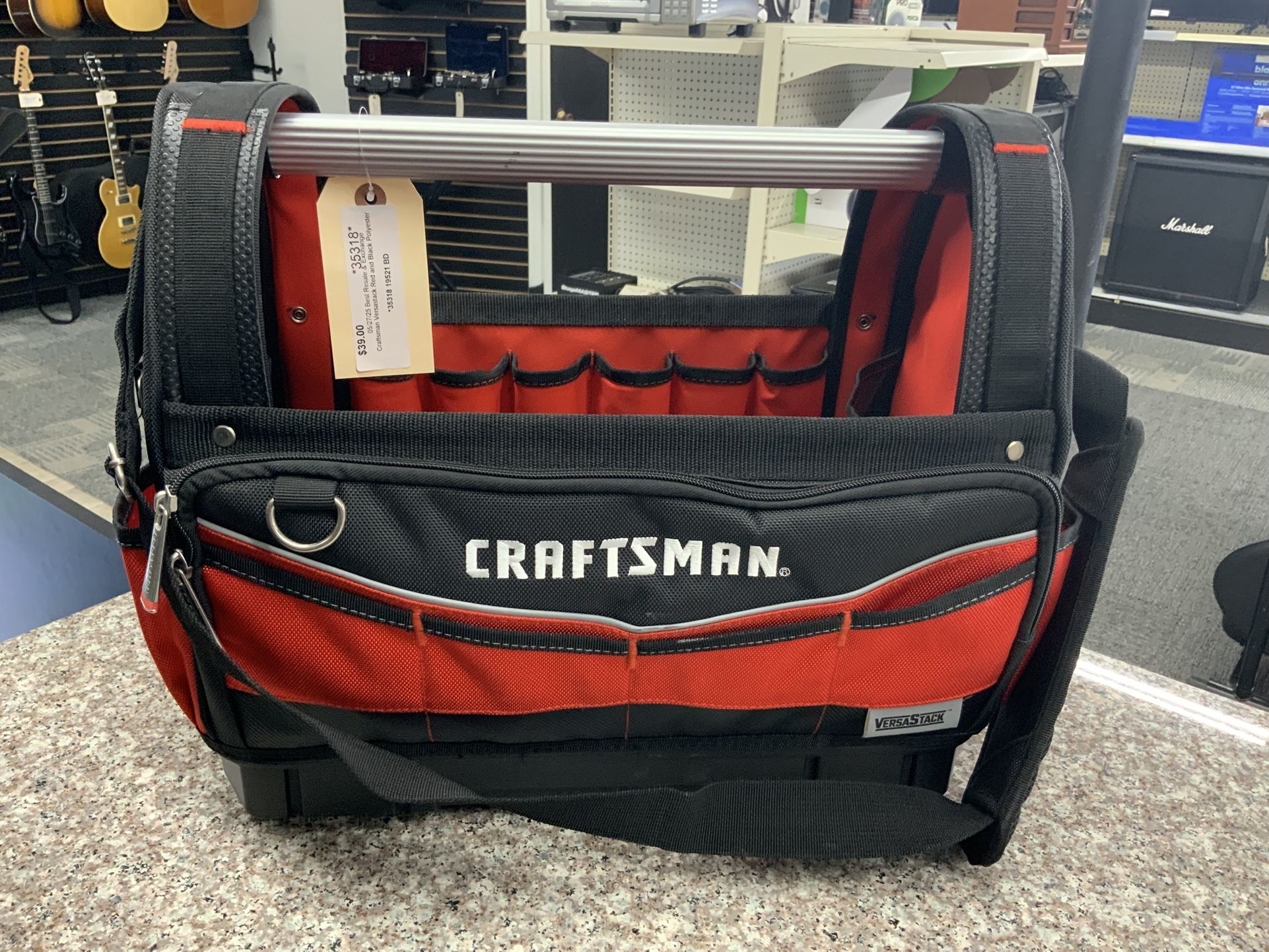 CRAFTSMAN VERSASTACK Red and Black Polyester 17-in W x 8.5-in D x 13-in L Tool tote