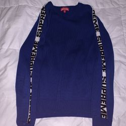 BLUE SUPREME SWEATER