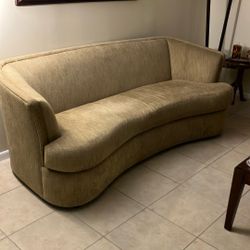 Curved Accent Sofa / Couch – $60 (Must Sell by Wednesday)