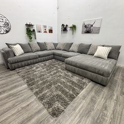 Gray Sectional Couch - Free Delivery 
