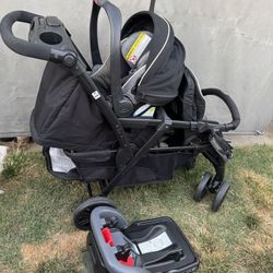 Chicco Cortina Together Double Stroller for Infants and Toddlers - Minerale (Black/Silver), New