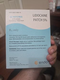 Lidocaine patches 30 count