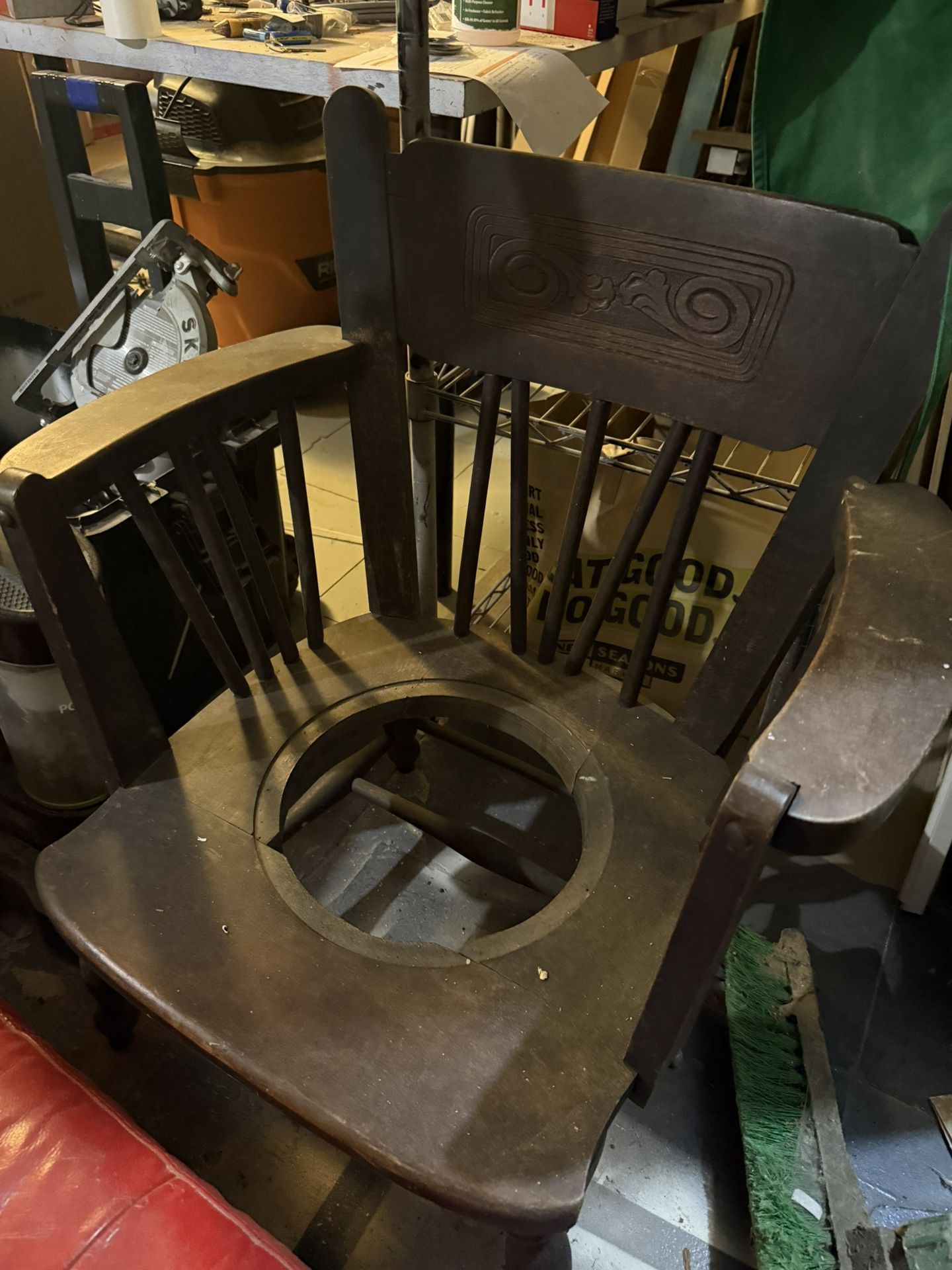 Antique Chair- Chamber Pot Access