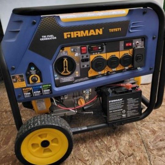 FIRMAN T07571 TriFuel generator is a 9400watt trifecta — running on